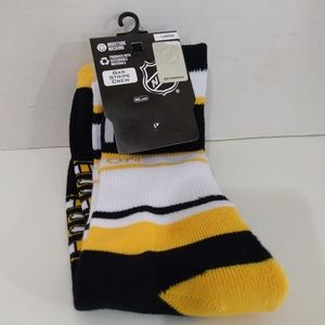 NHL Boston Bruins Bar Striped Crew Socks